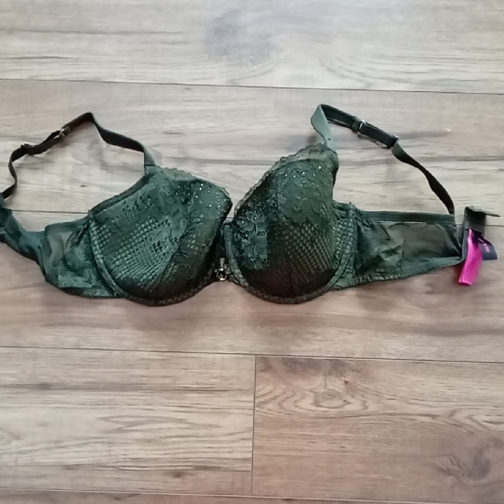 La SENZA Emerald Green Lace & Mesh Underwire Bra